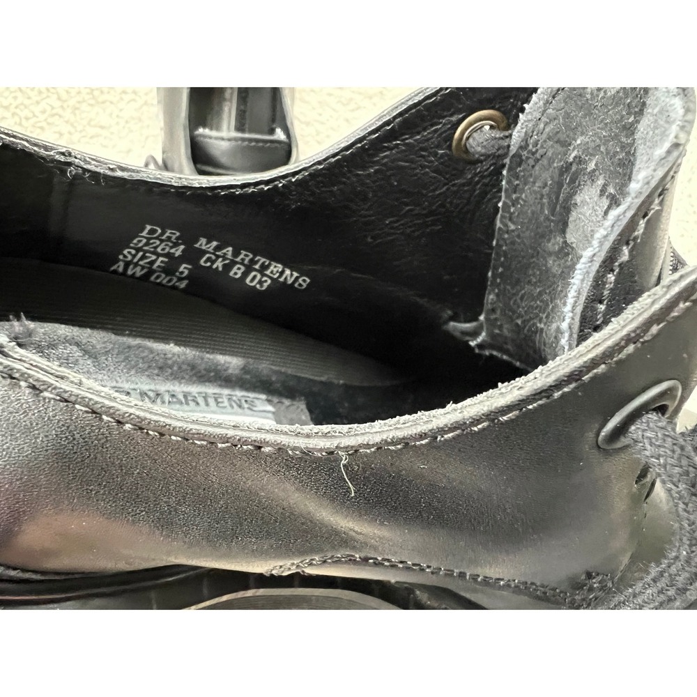 Dr Martens Black Leather Air Cushioned Sole Oxford Shoes Size 5 Chunky Y2K - Picture 8 of 12